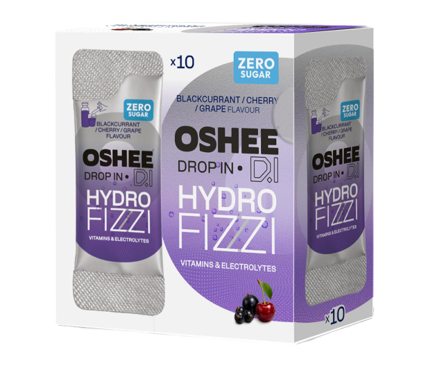 OSHEE Proszek musujący DROP IN Hydrofizzi porzeczka-wiśnia-winogro - 1546755 - zdjęcie